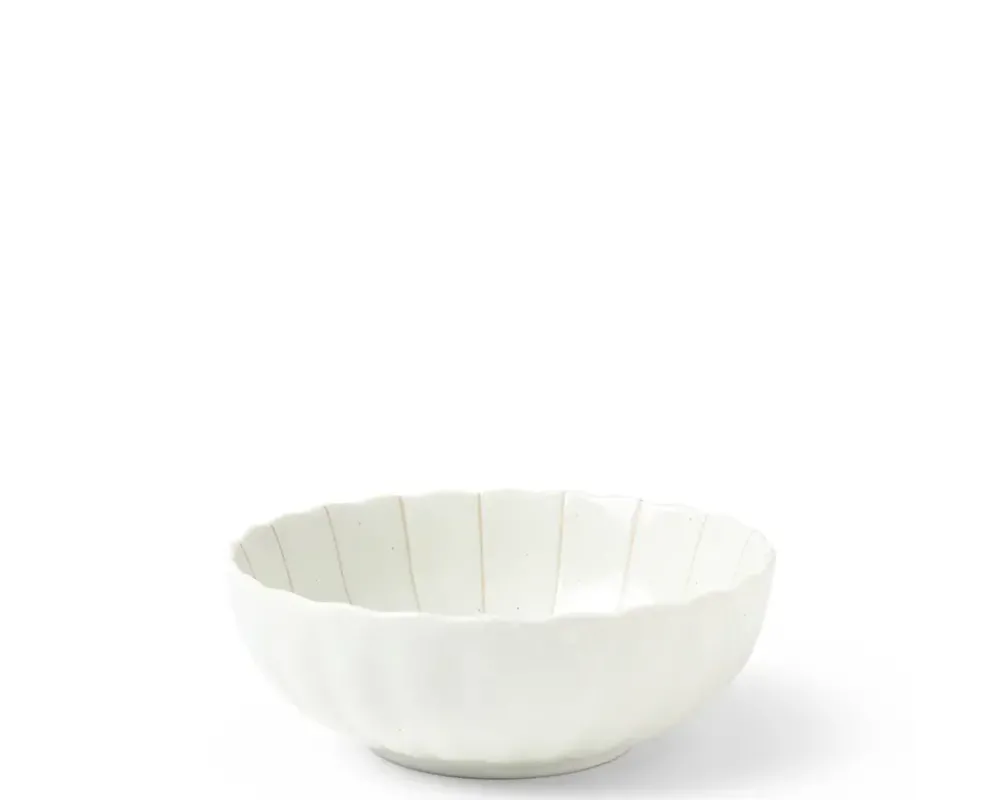 Kasa Lines White 5.5" Bowl^MIYA Company Shop