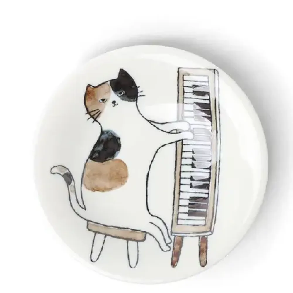 Piano Cat 6-1/8" Plate^MIYA Company Clearance