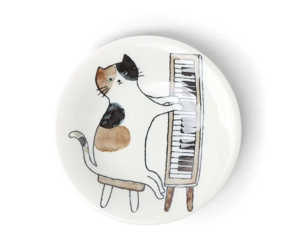 Piano Cat 6-1/8" Plate^MIYA Company Clearance