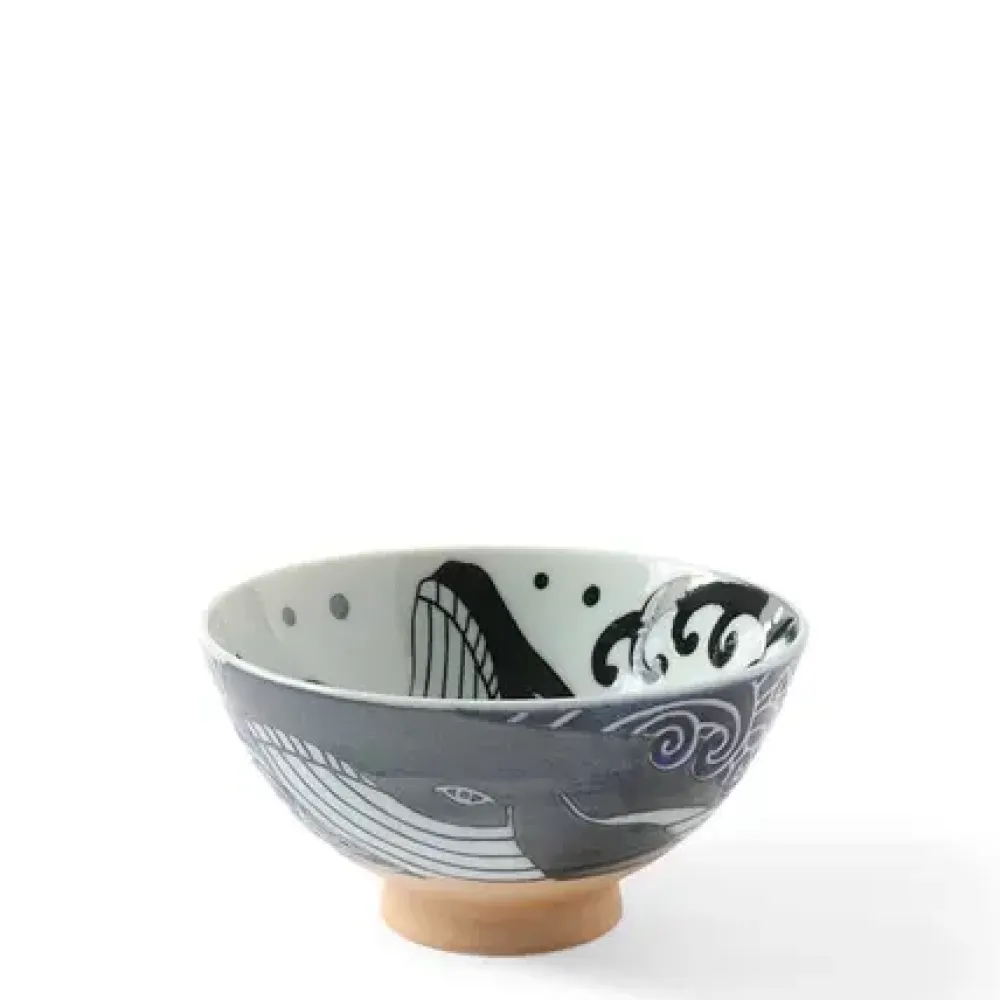 Rice Bowl Blue Whale Waves^MIYA Company Outlet