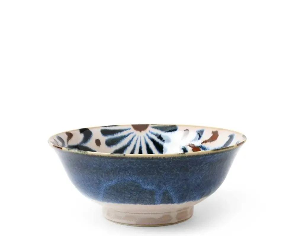 Rustic Blue Floral Noodle Bowl^MIYA Company Sale