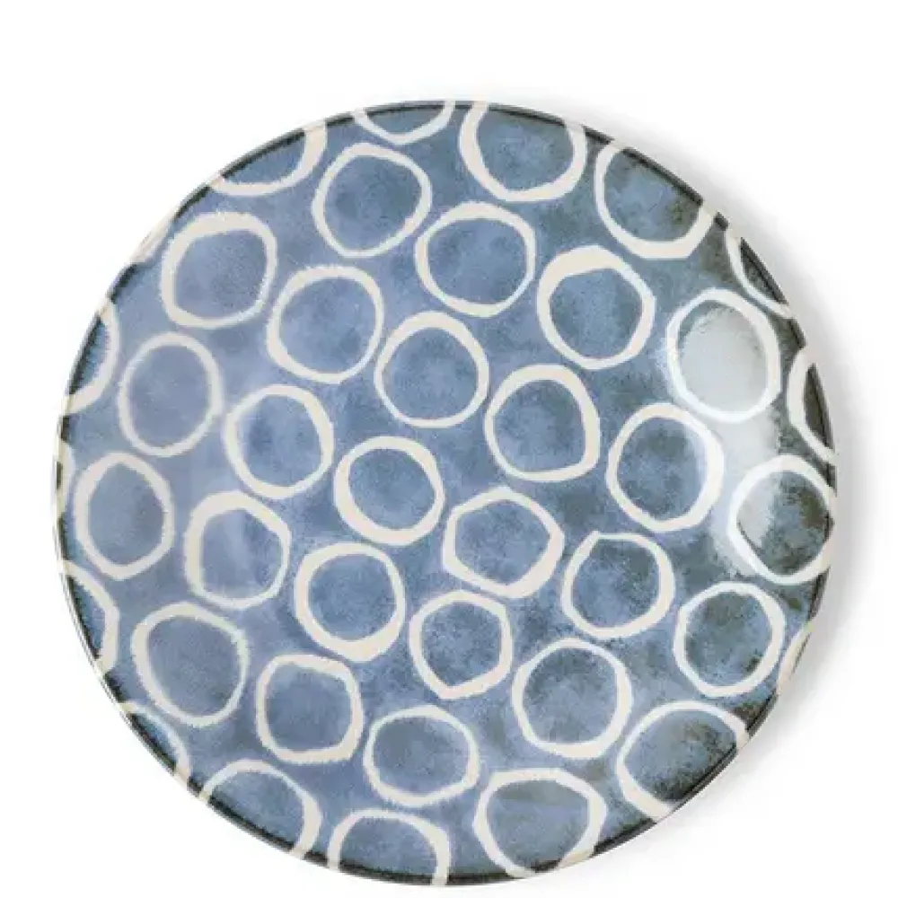 Rustic White Circles 11" Plate^MIYA Company Clearance