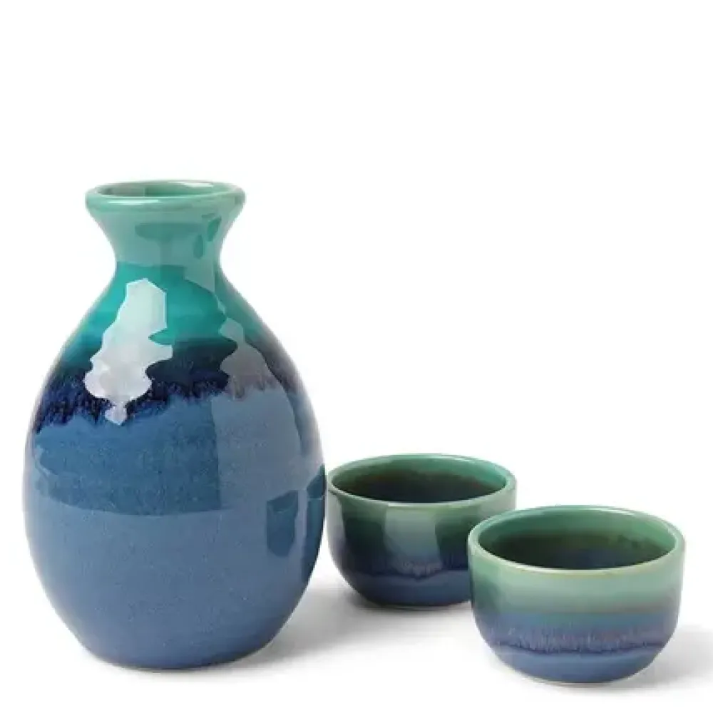 Sake Set Jade Ocean Blue^MIYA Company Best Sale