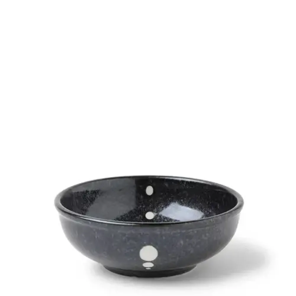 Satin Black White Dots Sauce Bowl^MIYA Company Shop