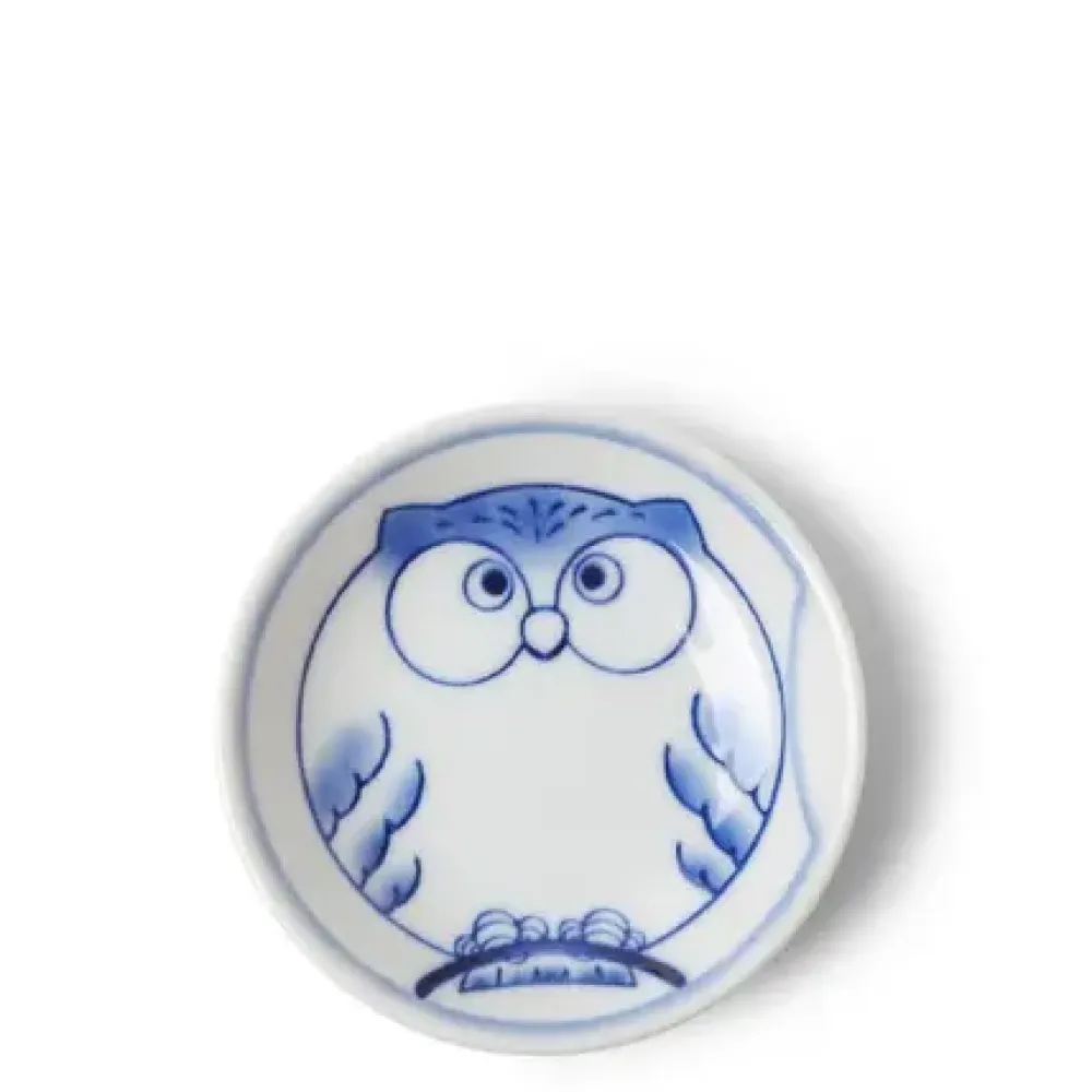 Sauce Dish 3-1/2" Owl Blue^MIYA Company Clearance