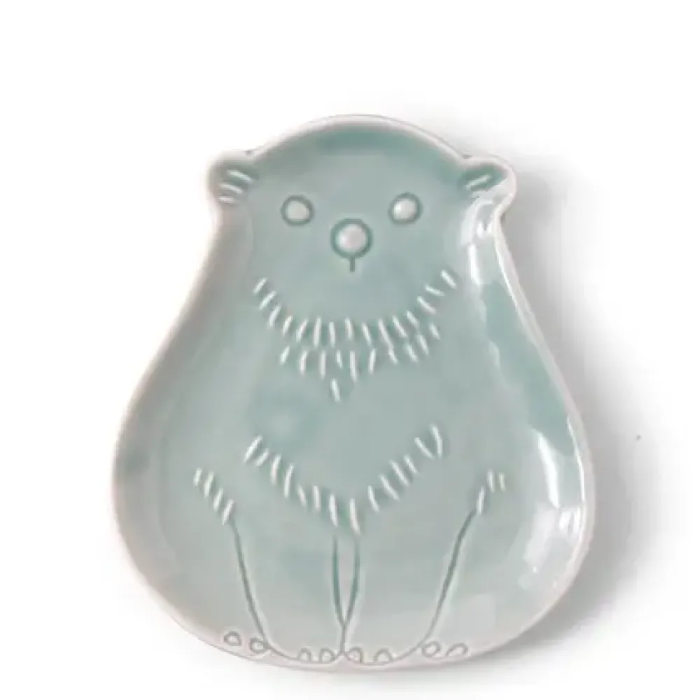 Sauce Dish Bear Teal^MIYA Company Hot