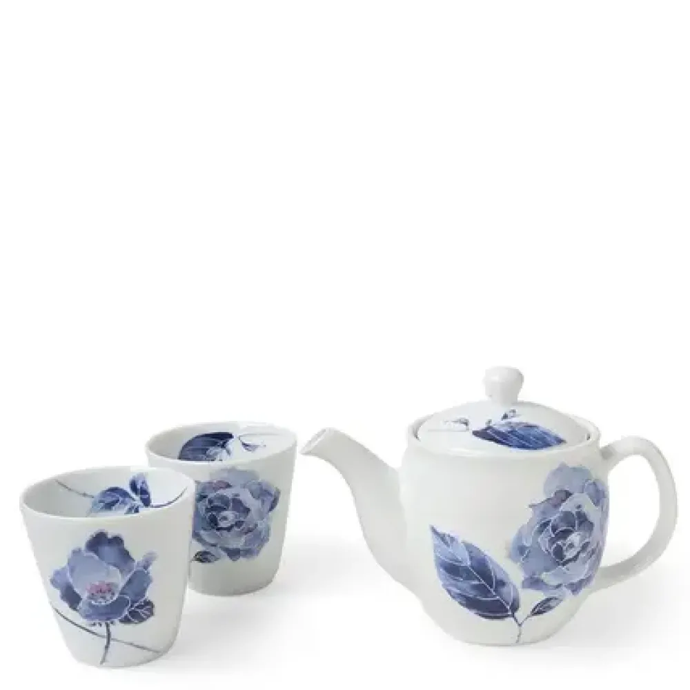 Tea Set Blue Rose^MIYA Company Outlet