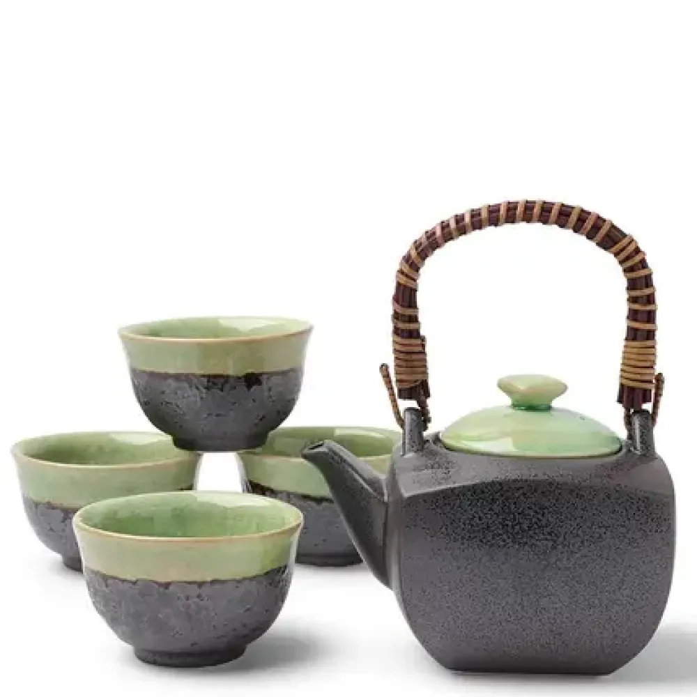 Tea Set Bronze/Jade Square^MIYA Company Best