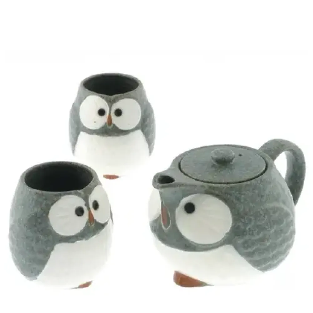 Tea Set Owl Blue^MIYA Company Shop