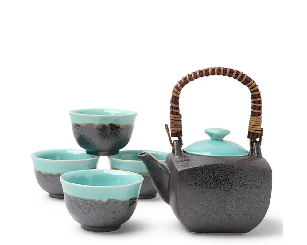 Tea Set Turquoise Sky Square^MIYA Company Outlet