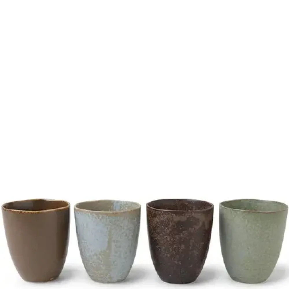 Teacup Pacific Forest Matte Set Of 4^MIYA Company Sale