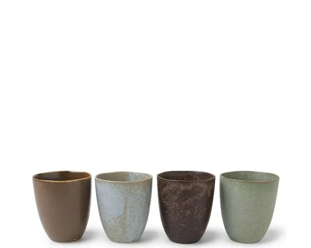 Teacup Pacific Forest Matte Set Of 4^MIYA Company Sale