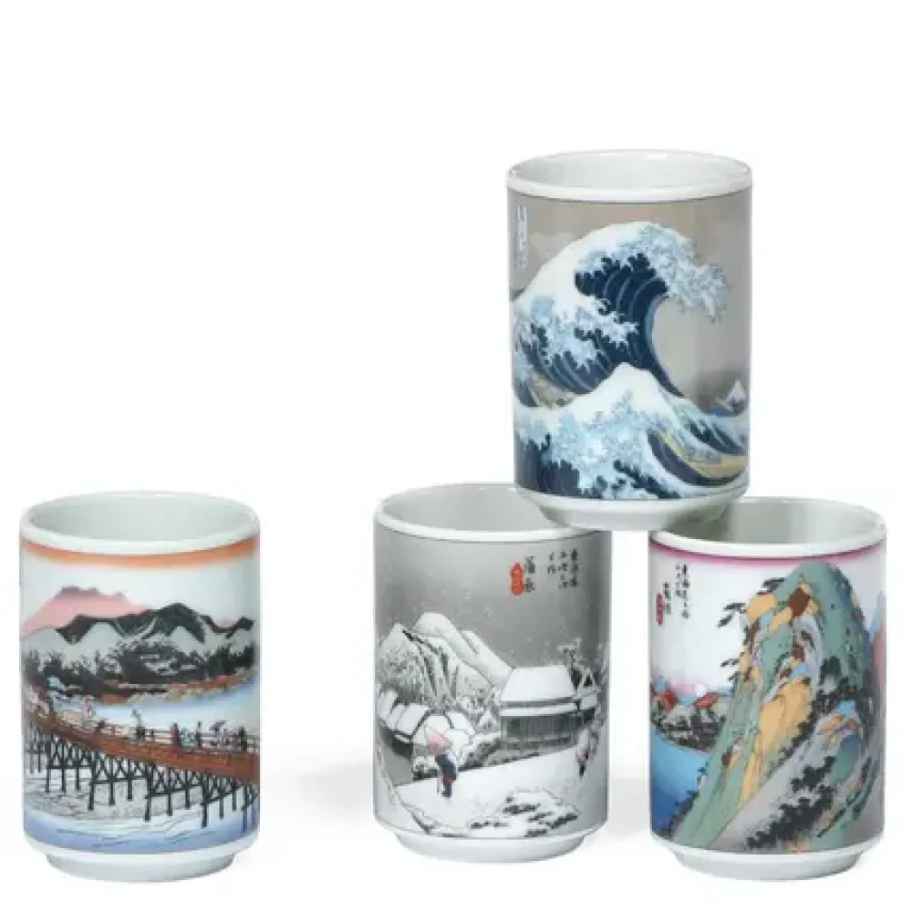 Teacup Set Tokaido Scene 5 Oz.^MIYA Company Cheap