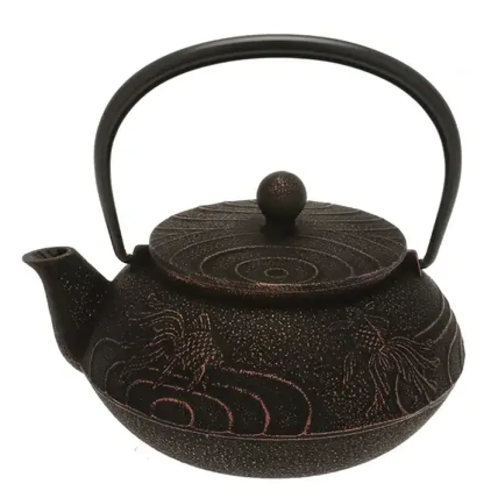 Teapot Cast Iron Copper Black Goldfish^MIYA Company Flash Sale