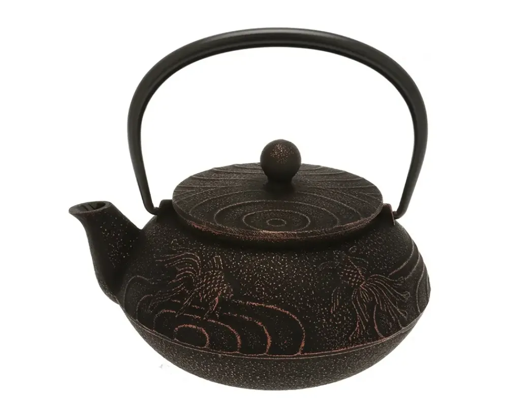 Teapot Cast Iron Copper Black Goldfish^MIYA Company Flash Sale