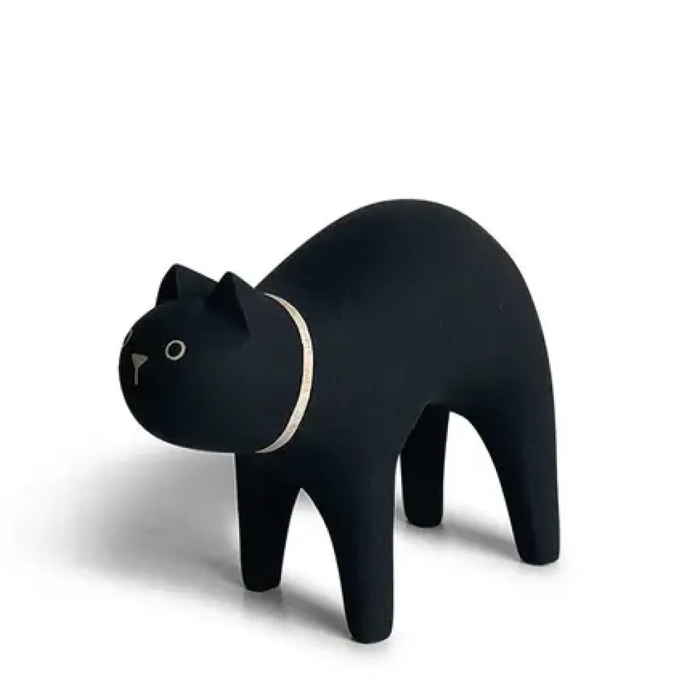 T-Lab Wooden Animal - Cat Black^MIYA Company Discount