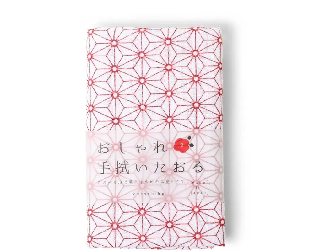 Towel Red Asanoha^MIYA Company Hot