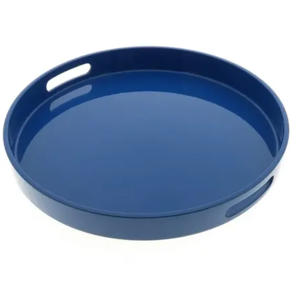 Tray Blue Round 13-1/2"^MIYA Company Clearance