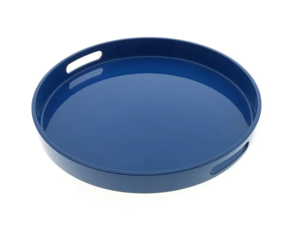 Tray Blue Round 13-1/2"^MIYA Company Clearance