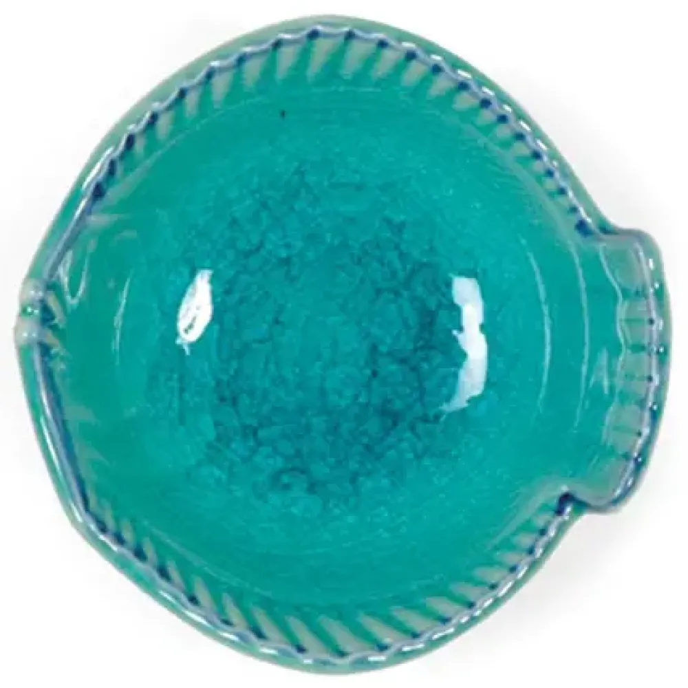 Turquoise Blue Fish 3.5" Bowl^MIYA Company Online