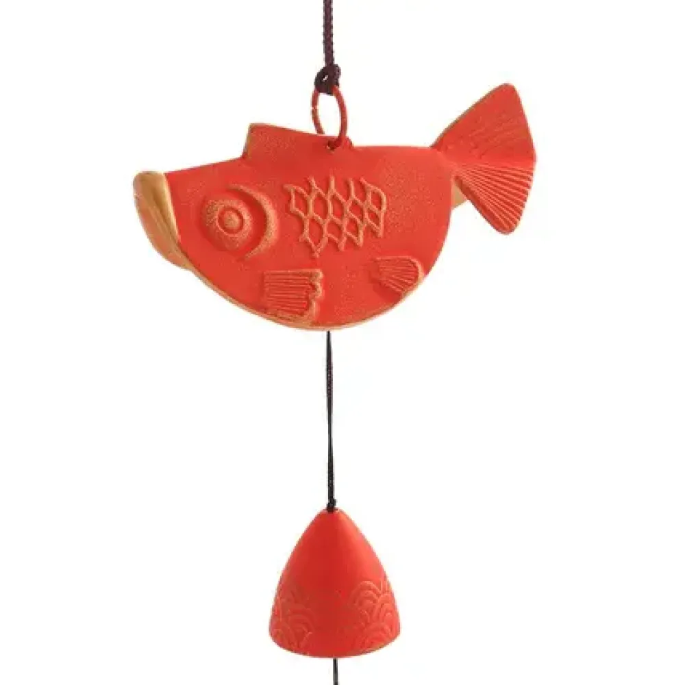 Wind Chime Goldfish Red/Gold 2-3/4"^MIYA Company Sale